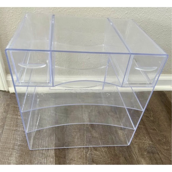 Rubbermaid Clear Acrylic Organizer Or Storage Box With Multiples Drawers - Picture 4 of 9